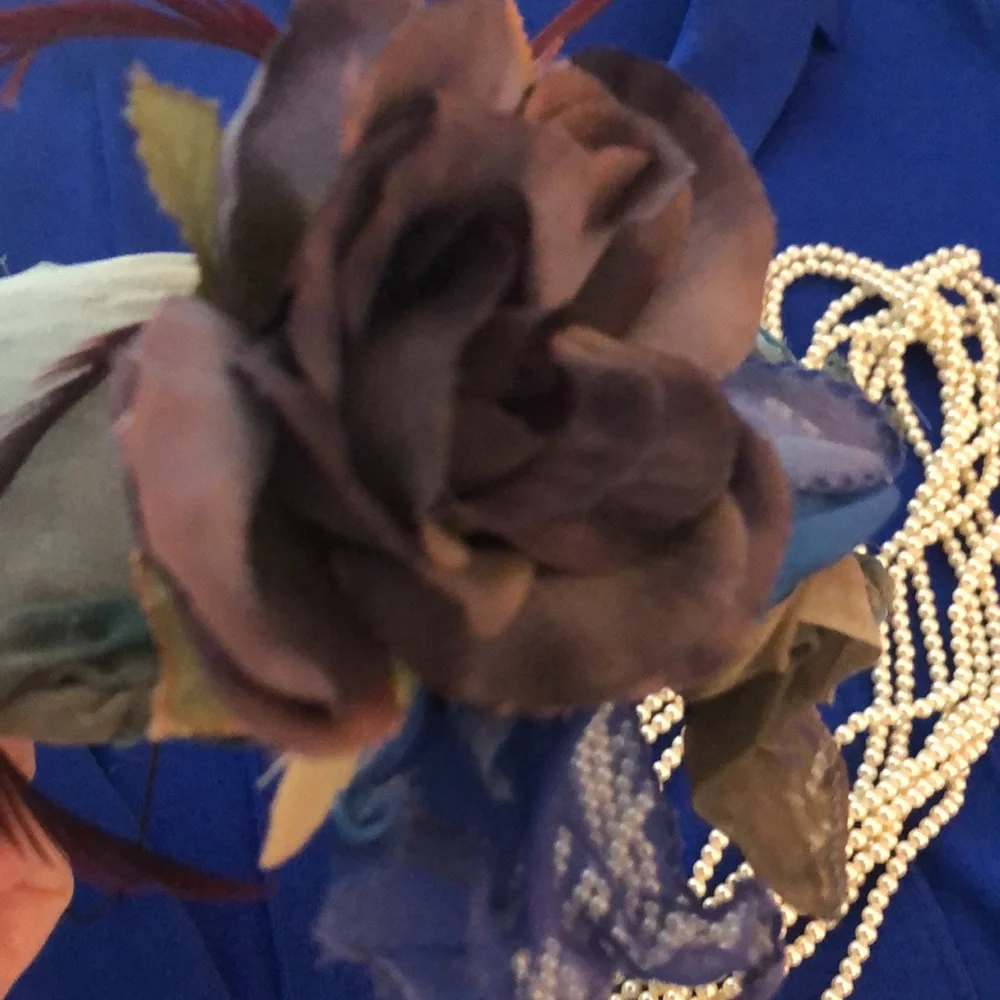 Vintage… Elegant Floral & Feather Hat